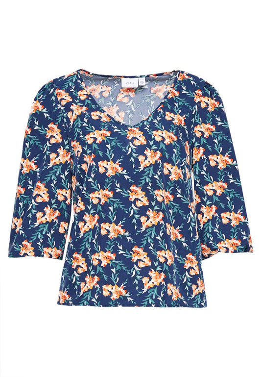 VILA BLOUSE CLOSED NECKLINE FEM WOV PL100 Blue (ZZO1D5G33-K00) Women