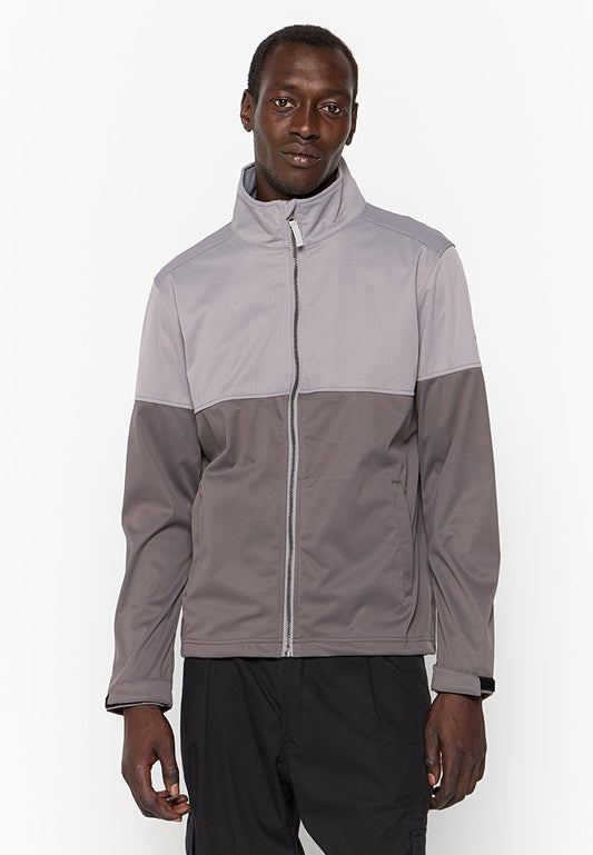 JEEP J MAN LIGHT SOFTSHELL JACKET Bicolor W/Zipped Pockets J24S Grey (ZZO2JNT08-A00) Men