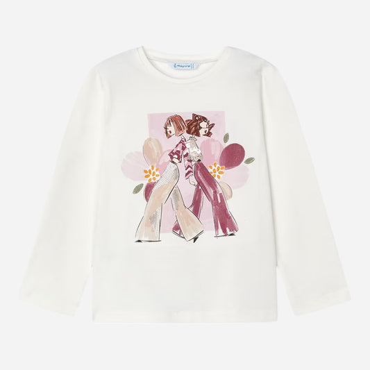Mayoral Kids long-sleeved T-shirts (4.067-78_White)