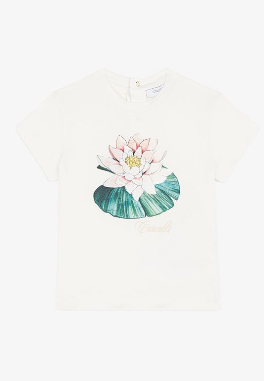 Roberto Cavalli Junior babyg t-shirt ninfea beige (ZZO1RD180-B00) Kids