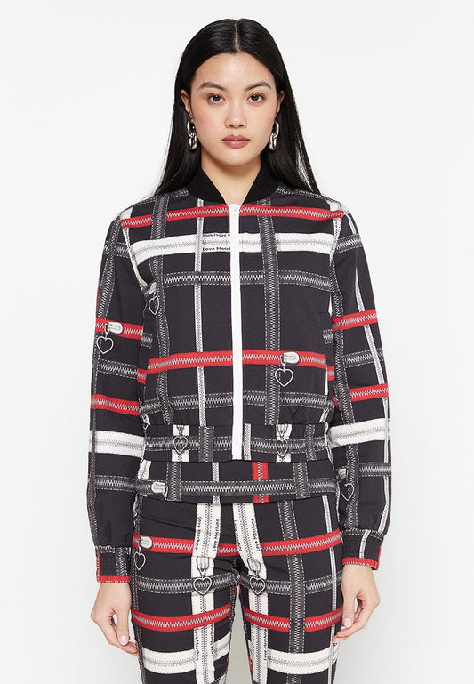 Love Moschino GIUBBINO BOMBER ALL OVER ZIP Black (ZZO2GM577-Q00) Women