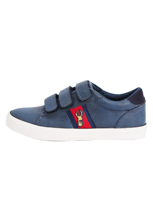 Next Strap Touch Fasten Stag Embroidery Shoes (Older) Blue (NX314D086-K11) Kids