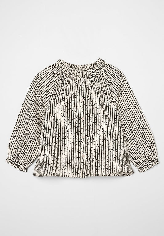Bonton Blouse ML Figur Stripes black (ZZO1VPA77-Q00) Kids