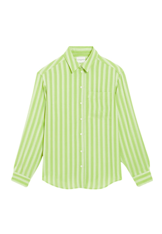 Claudie Pierlot Shirt fluide rayures matcha Neon Green (CLA21E07E-M11) Women
