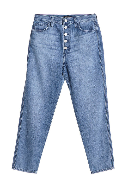 J Brand 28003C093 HEATHER Super High Rise Button Fly Jean Blue (ZZO10LJ15-K00) Women