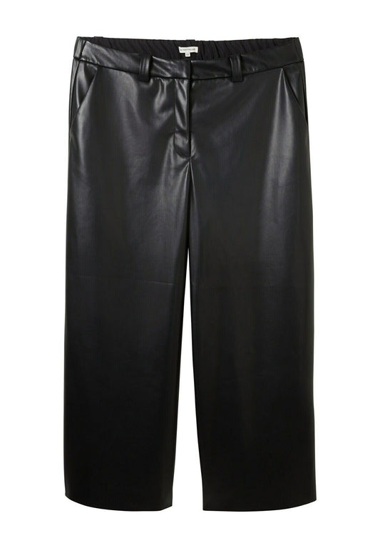 TOM TAILOR Hosen & Chino Plus Culotte Kunstleder Black (TO221A0KI-Q11) Women