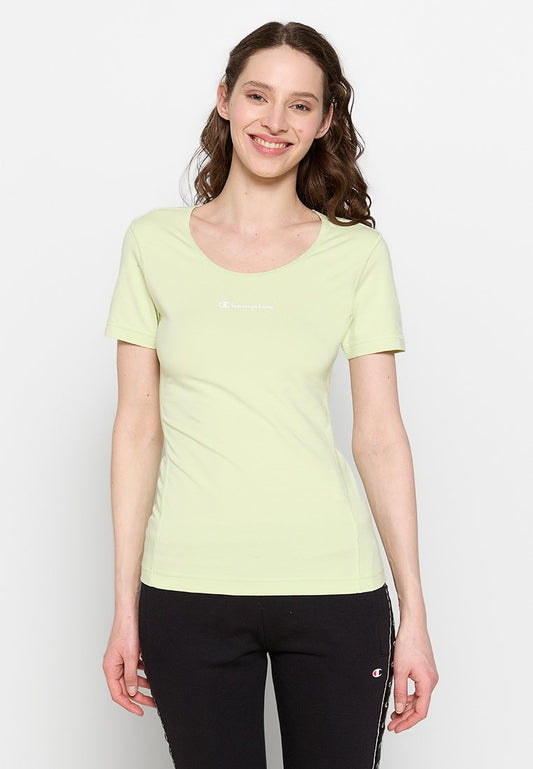Champion Crewneck T Shirt Light Green (ZZO2F2714-S00) Women