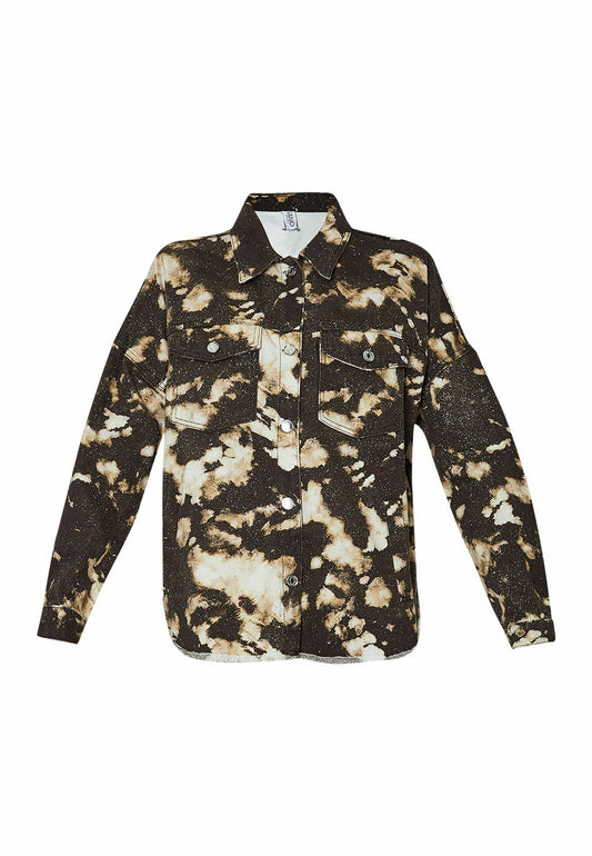 Liu Jo Jeans Print overshirt jacket Beige (L2521G06O-B11) Women
