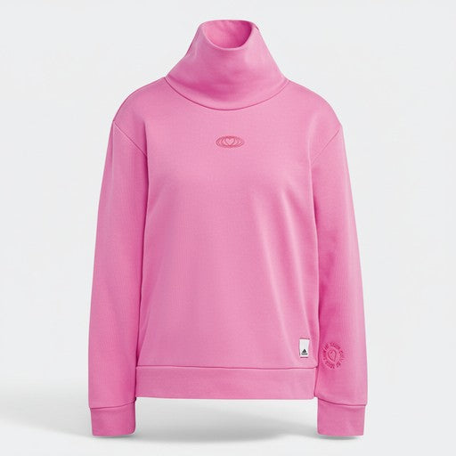 Adidas Funnel Neck Cotton Sweatshirt Pink (IL8416-PURPLE), Women