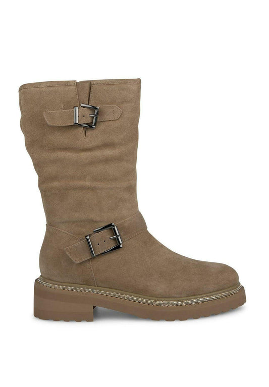 Alma en Pena Boot with Buckles Leather Light Brown (AL811A1RG-O11) Women