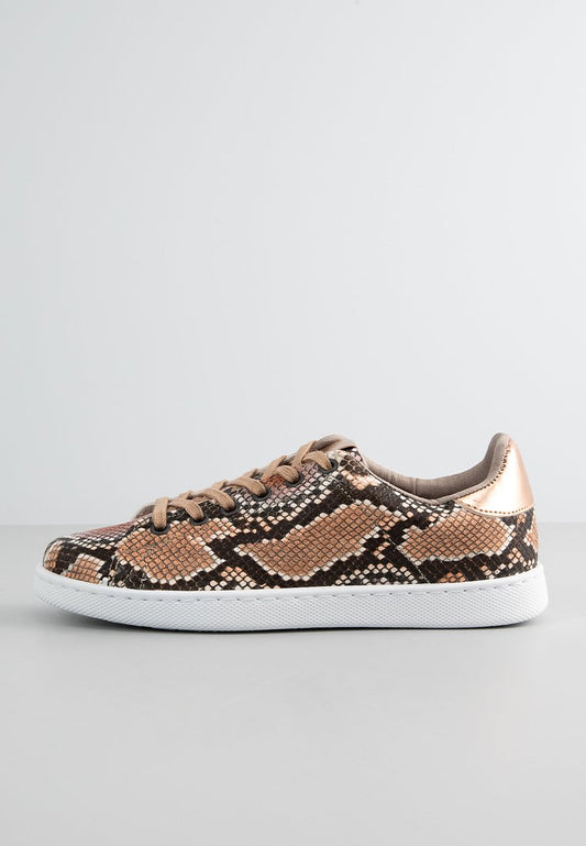 Victoria Shoes TENIS SERPIENTE Salmon (ZZO2ED013-H00) Women