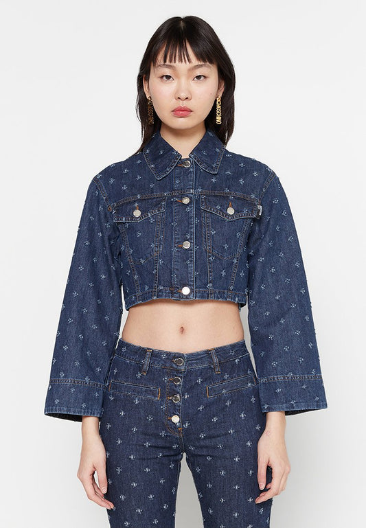 Love Moschino GIUBBINO NEW DENIM PUNZONATO Blue Denim (ZZO2GM576-S00) Women