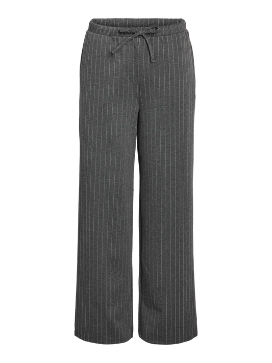 Miel Pinstripe Wide Pants Fwd Dark Grey Melange (27035114) Women