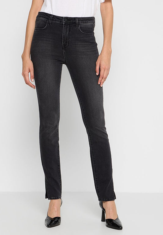 L'Agence JOSIE H/R SKINNY SPLIT SS Black (ZZO30FZ14-C00) Women