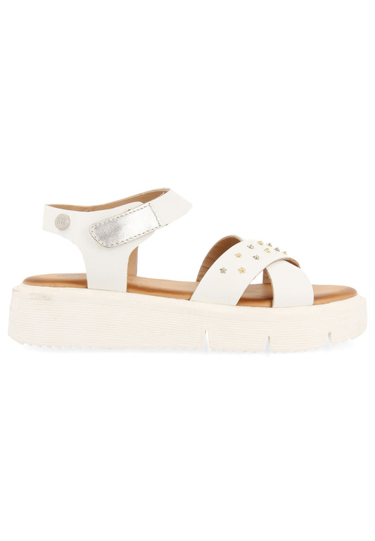 Gioseppo SANDALIAS BLANCAS DE PIEL PARA NIÑA CON TACHUELAS DE ESTRELLA DELLONA white (G5213G07E-A11) Kids
