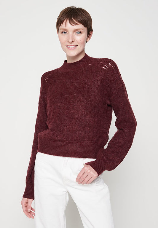 VILA VIIMA TURTLENECK TOP/KA Dark Red (ZZO1T2508-G00) Women