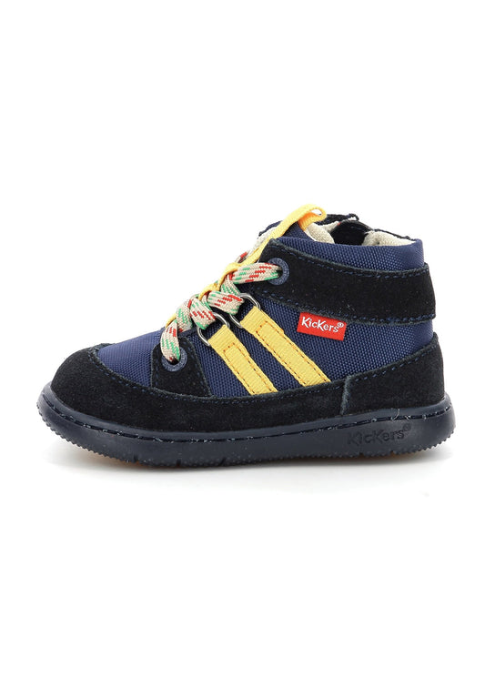 Kickers Ankle Boots Textile Kickbubblo Blue (KI114I06R-K11) Kids