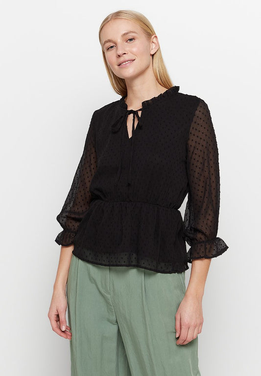JDY BLOUSE OPEN NECKLINE FEM WOV PL100 Black (ZZO1TLC05-Q00) Women