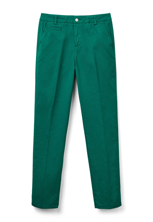 United Colors of Benetton Forest Slim Fit Cotton Chinos Green (4BE21A0NW-M11) Women