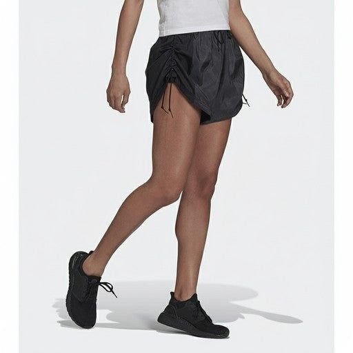Adidas Black Ruched Athletic Shorts, Women