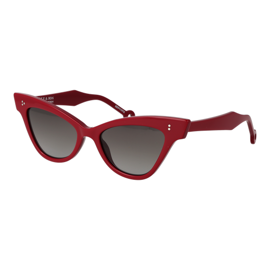 Hally & Son Cat Eye Sunglasses Burgundy (26003992) Women