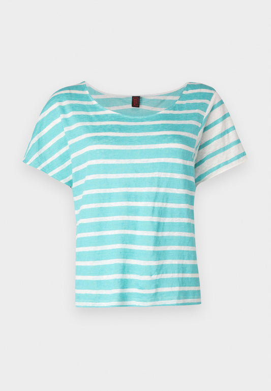 Stefanel SS Y/D STRIP RIGHE Turquoise (ZZO2NA689-T00) Women