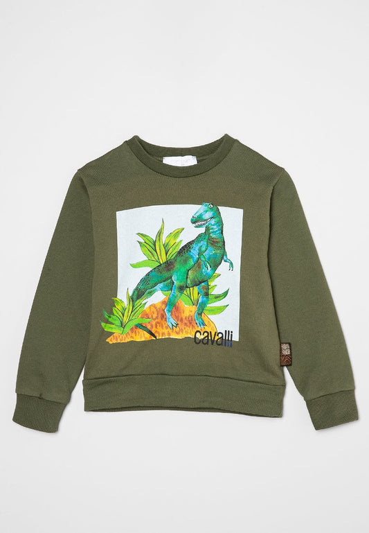 Roberto Cavalli Junior Boy sweatshirt khaki (ZZO1Y6MCA-N00) Kids