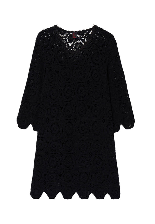 Stefanel Short lace dress Black (S5721C06D-Q11) Women