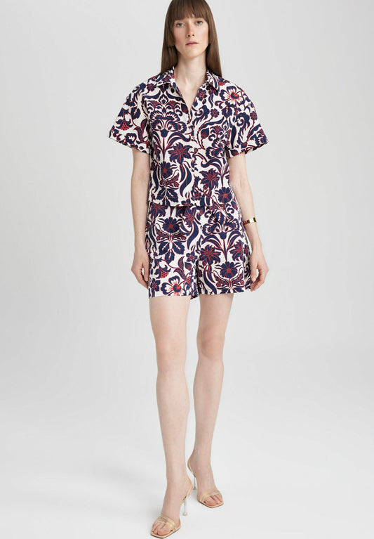 DeFacto CROPPED FIT Shirt Dark Blue (DEZ21E1G5-K11) Women