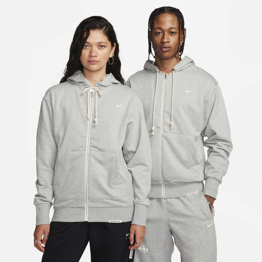 Nike Standard Issue Men's Dri-FIT Full-Zip Basketball Hoodie Dark Grey Heather/Pale Ivory (DQ5816-063) Men