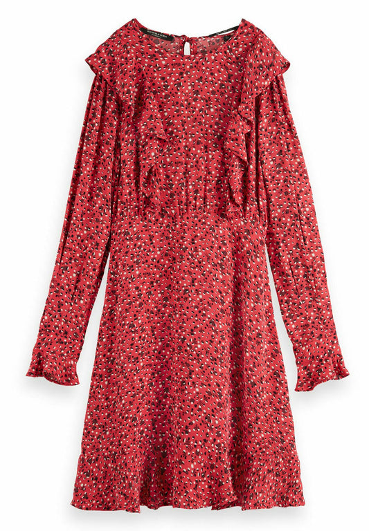Scotch & Soda Ruffled hem mini dress Women