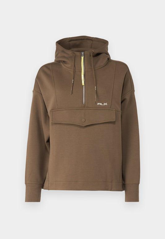 RLX Golf HF ZP PO HD LONG SLEEVE Jumper Brown (ZZO2JTG11-O00) Women