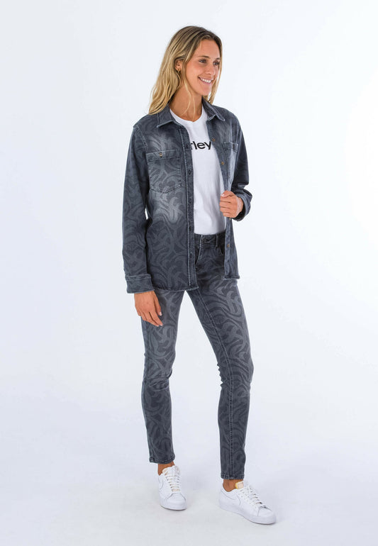 Hurley Woven OCEANCARE FULL DENIM WOVEN TOP Women