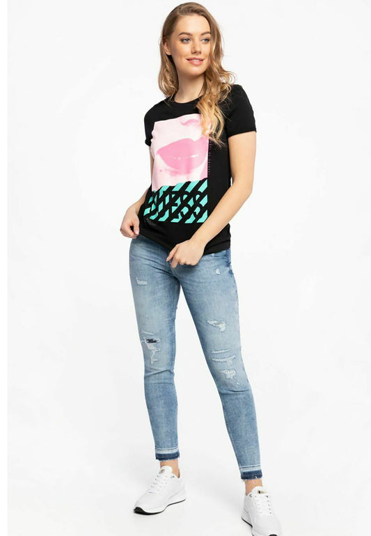 Guess SPODNIE GUESS JEANSOWE 1981 SKINNY W1GA46D3ZTD-SAGD Blue denim (GU121N0T9-K11) Women