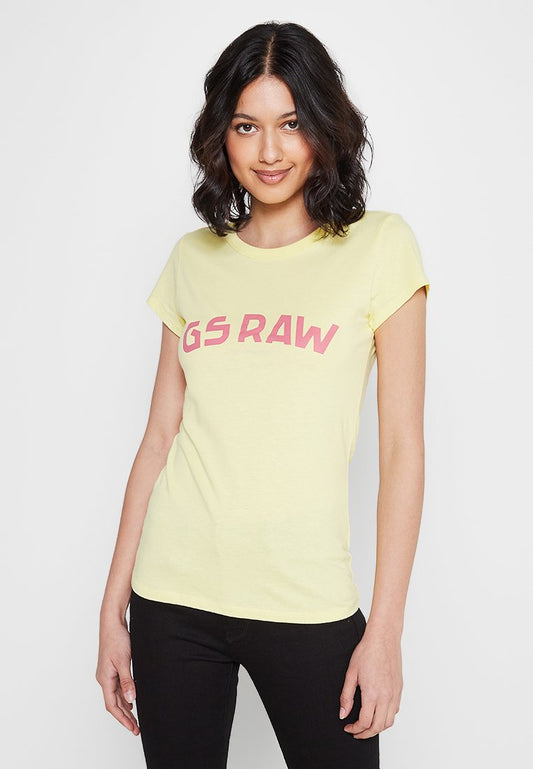 G-STAR Slim chest print r t wmn s\s Yellow (ZZO1YB807-E00) Women