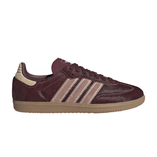 adidas Samba OG Maroon Sand Strata Pony (Women's) Women