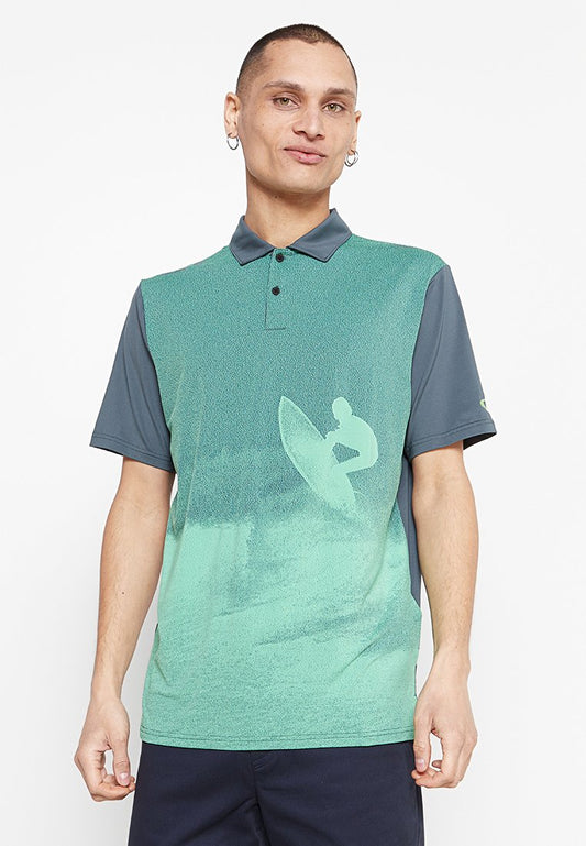 Oakley JACQUARD PRINTED POLO Dark Green (ZZO2PS977-M00) Men