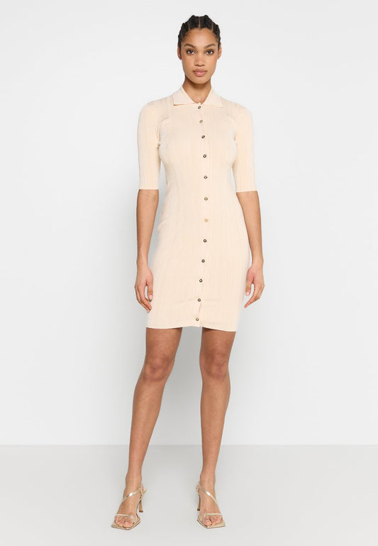 MARCIANO BY GUESS ANGELE IRREGULAR RIB SWT DRESS Apricot (ZZO2N2K54-S00) Women