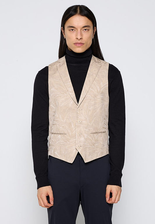 Hechter Paris WAISTCOAT MODERN FIT Camel (ZZO30PE29-B00) Men