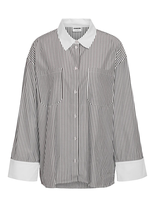 Reja Long Sleeve Oversized Plain Shirt Cloud Dancer (27035205) Women