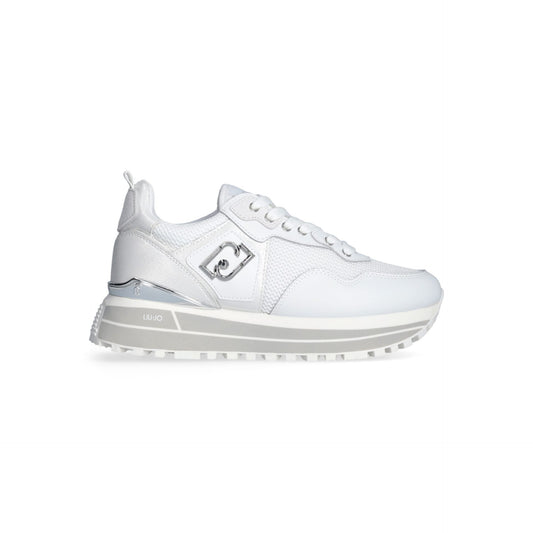LIU JO MAXI WONDER 01 - SNEAKER CALF LEATHER//MESH/L WHITE Women