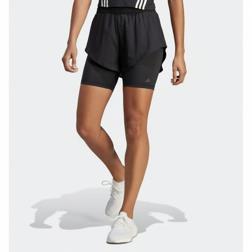 Adidas HIIT Two-in-One Training Shorts Black (HN5555-BLACK), Women