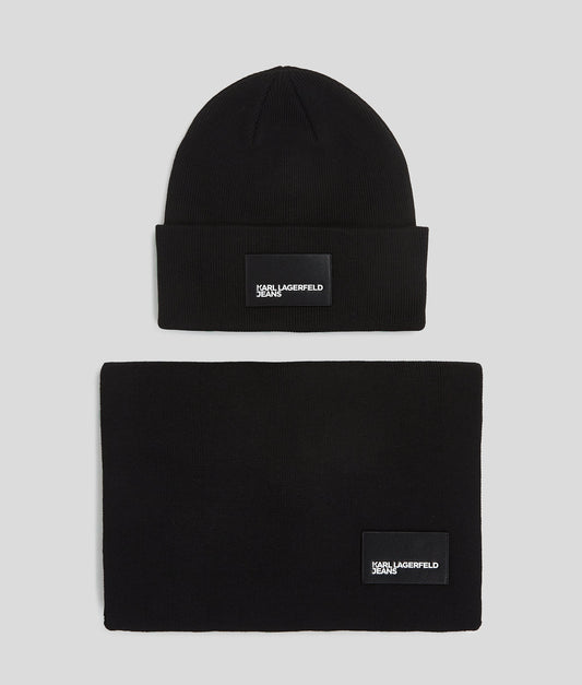 Karl Lagerfeld Jeans Klj Giftset Beanie/Scarf Black (A1W33191999) Women