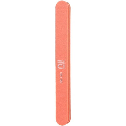 Ilu Double-Sided Pink Nail File for Manicure and Pedicure Straight Shape 100/180