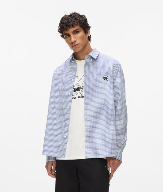 Karl Lagerfeld Ikon Check Shirt Nautical Blue (B1M16007327) Men