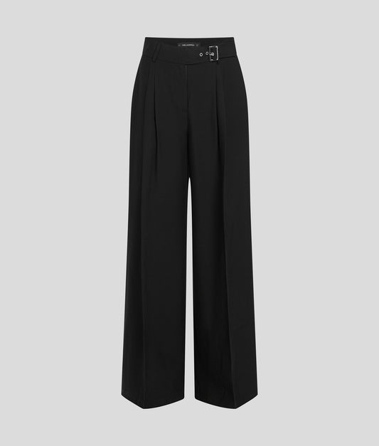 Karl Lagerfeld Belt Detail Daily Pants Black (B1W10012999) Women
