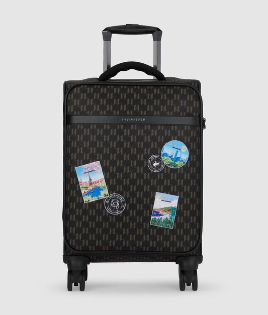 Karl Lagerfeld Ikon Monogram Nylon Trolley Brown-Kl Mono (B1W302532LS) Unisex