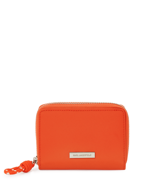 Karl Lagerfeld Ikon Nylon Outline Md Zip Wllt Grapefruit (B2W320352LP) Women