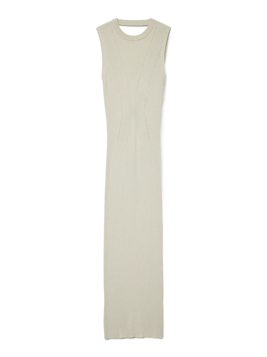 Awpelia Sleeveless O-Neck 7/8 Knit Dress Bone White (10325810) Women