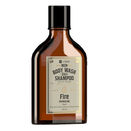 Hiskin Whisky 3in1 Body Wash And Shampoo For Hair And Beard Fire 100ml